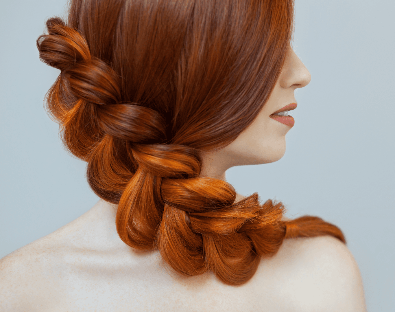 Woman with a beautifully styled French plait at Directors Cut Hair, Nails and Beauty, Crystal Peaks, Sheffield